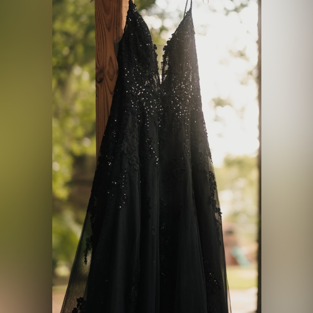 Sophisticated Black Sequin Wedding Dress